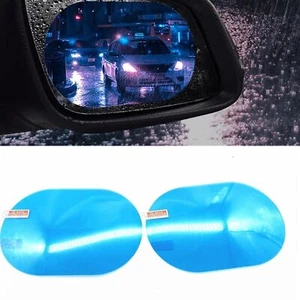 New Rear View Mirror Film Rainproof Anti-Fog Hydrophobic Protective Sticker 2PCS - Picture 1 of 6