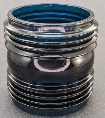 Lámpara linterna de muelle Fresnel 360 azul vintage lente de vidrio Phoenix 4072L 4072-L-31 Foto 1 de 4