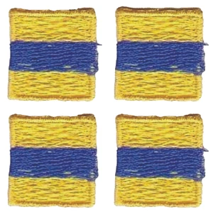 Maritime Signal Flag Letter D Patch Embroidered Delta Iron on (5/8") Lot of 4 - Picture 1 of 2