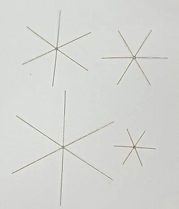 5 , 10 oder 20  DRAHTSTERNE  6 strahlig - Perlen Stern Perlensterne Drahtstern - Bild 1 von 1