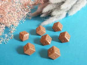 001KBIS Fun Buttons " Game Of " Brown Lot 7 Buttons Ép. Vintage - Picture 1 of 5