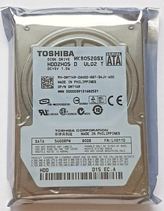 80 GB SATA Toshiba MK8052GSX 5400 RPM 8MB HDD 2.5 " Internal Festpatte New - Picture 1 of 1
