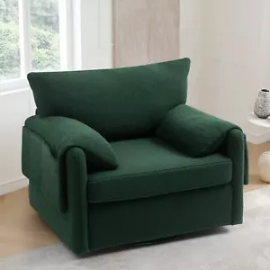 400lbs Oversized Swivel Accent Chair Armchair Single Sofa Chair Upholstered - Picture 1 of 9