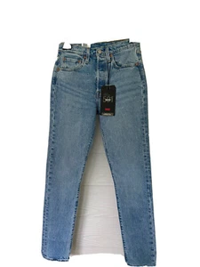 Levi's Premium 501 Women’s Skinny High Rise Fitted Jeans Blue Size W26 X L30 - Picture 1 of 7