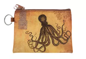 Vintage Kunst Thema Student Ausweisetui - The Sea Octopus Münzbörse I Schlüsselanhänger - Bild 1 von 4