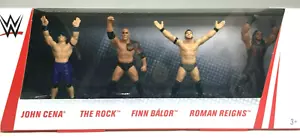 Mattel Collector Figure 4 Pack John Cena, The Rock, Finn Balor, Roman Reigns 3" - Picture 1 of 12