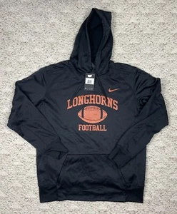 New Sz XL Tall Men’s Nike Texas Longhorns Football Dri-Fit Hoodie Black - Picture 1 of 7