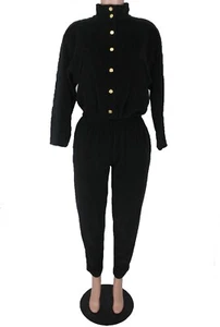 110 $ VINTAGE NEU MIT ETIKETT - MIXAGE schwarzer Overall - Größe S - Bild 1 von 5