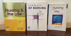 NURSING AND THE LAW TEXTBOOKS LOT OF 3 CONTEXTS OF NURSING - Picture 1 of 14