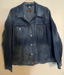 Levis Jacke Damen 3XL blau Trucker Distressed Übergröße Denim - Bild 1 von 9
