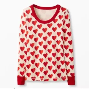 Hanna Andersson Womens Heart Pajama Top Size XXL - Picture 1 of 1
