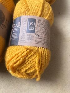 3x Premium Arran Knitting Essentials Tan Wool. Double Knitting