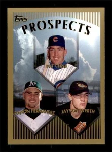 1999 Pat Cline, Ramon Hernandez, Jayson Werth Topps Baseball Card # 209 - Picture 1 of 2