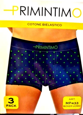 gruppo 3 boxer PRIMINTIMO Tg 6/XL cotone elasticizzato fantaia a pois art MP433 - Immagine 1 di 2