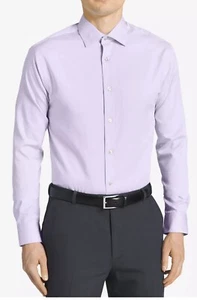 Men’s Domani Dress Shirt 16"  32/33 Long Sleeve Button Purple Dress Shirt - Picture 1 of 2