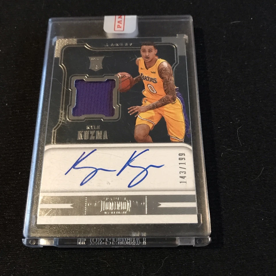 Kyle Kuzma 2017-18 Dominion 148 RPA Jersey Patch Rookie RC Auto /199 WIZARDS - Image 1 of 2