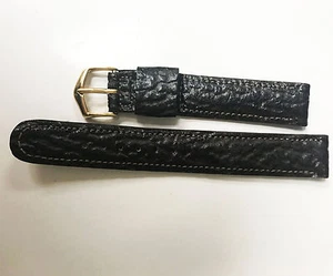 JB Champion Vintage Tigerhai 16 mm braun Edelstahl SS Gold Schnalle Uhrenarmband - Bild 1 von 3