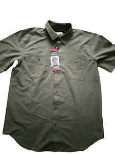 NWT Orvis Tech Shirt SS  Green  Button front Mens M UPF 30 + - Picture 1 of 7