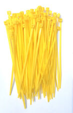 100 4" Yellow Nylon Wire Cable Ties 18 Lbs