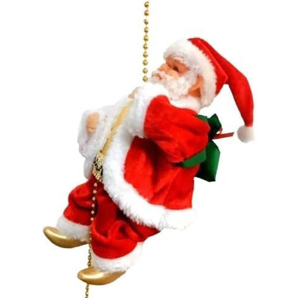 PEBBLE HUG Electric Climbing Santa Claus, Festive Music, Ensures Longevity