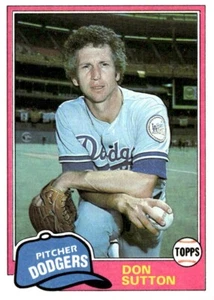 Lotto 14 Cards Don Sutton Baseball Card 1981 - 1988 Dodgers Angels Astros Nr Mt - Foto 1 di 14