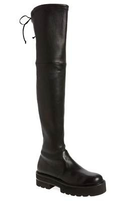 Stuart Weitzman Lowland Ultralift Womens Leather Over the Knee Boot Black Size 7 - Image 1 of 4