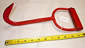 Baumstammhaken, Vintage Schwerlaststamm, Heu- oder Stevedorehaken, neue rote Farbe - Bild 1 von 5