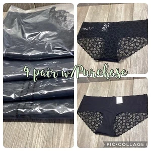 Auden High Cut Romantic Sexy Briefs Black Floral Lace 4X’S Women’s SZ MED NWT - Picture 1 of 20