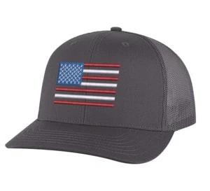 American Flag Trucker Hat - Patriotic Snapback Cap - Embroidered USA Design - Me - Picture 1 of 9