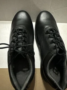 FootJoy GreenJoys Mens 12 M Golf shoes Black Leather Flex Zone Spikes Golf 45449 - Picture 1 of 14
