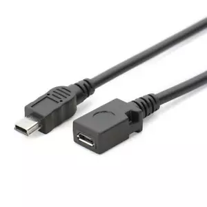 Adattatore Micro USB Femmina a Mini USB Maschio Caricatore Adattatore Convertitore Cavo 13cm - Foto 1 di 9