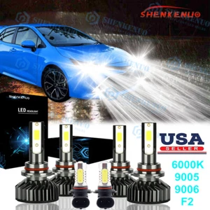 6x Combo LED Fog Light and Headlight Bulb for Toyota Corolla 2005 2006 2007 2008 - Imagen 1 de 17