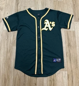 Maglia atletica Majestic Oakland giovanile taglia M (10-12) verde - Foto 1 di 9