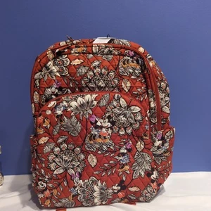 VERA BRADLEY DISNEY FLIRTY Floral CLAY MICKEY & MINNIE LARGE BACKPACK *NWT* - Picture 1 of 8