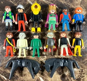 Playmobil 12 Figures & 2 Horses Mixed Lot Vintage 1974-1993 Geobra Pirate King - Picture 1 of 11