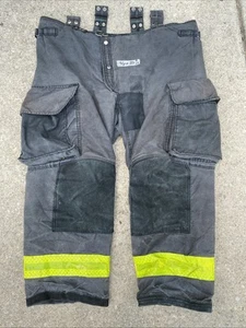 Firefighter Janesville Lion Apparel Turnout Bunker Pants 46 X 30 2012 BLACK - Picture 1 of 13