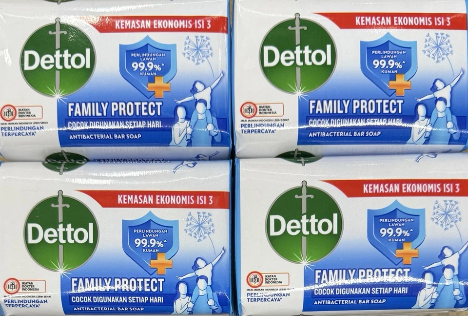 Jabón en barra Dettol Family Protect, 12 piezas X 100 gramos envío gratuito EE. UU. Foto 1 de 3