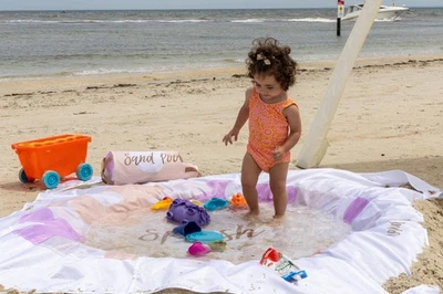 Beach Puddle, Sand Pool, Kid's beach Pool, picnic mat, messy play mat - image 1 of 4