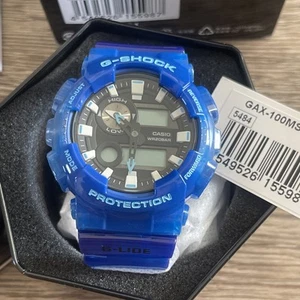 Casio G-Shock GAX-100MSA-2A (5484) Blue Analog/Digital Men's Watch BRAND NEW BOX - Picture 1 of 4