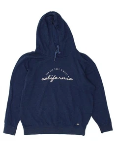 O'NEILL Womens Graphic Hoodie Jumper UK 16 Large Navy Blue CL12 - Picture 1 of 3