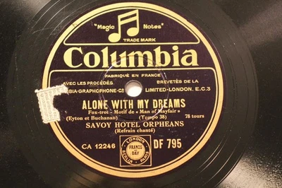 JAZZ SAVOY HOTEL ORPHEANS Alone With My Dreams FRCOLUMBIA DF 795  E- - Imagem 1 de 3