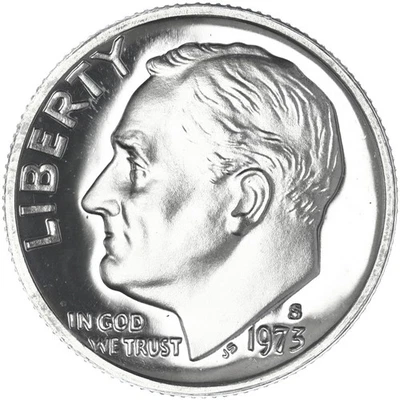 1973 S Roosevelt Dime Gem Proof CN-Clad - Image 1 of 4