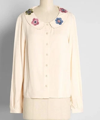 NEW MODCLOTH X PRINCESS HIGHWAY Floral Collar Button Front Shirt, Women's 22 NEW - Image 1 of 4
