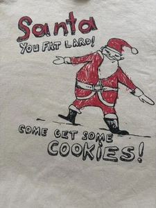 Vintage Santa You Fat Lard! Come Get Some Cookies lustiges WEIHNACHTEN Herren T-Shirt XL - Bild 1 von 9