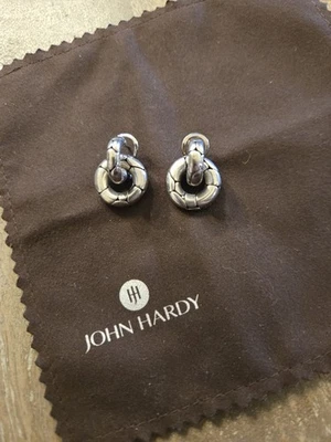 John Hardy Sterling Silver Kali Pebble Circle Hoop Earrings  - Image 1 of 4