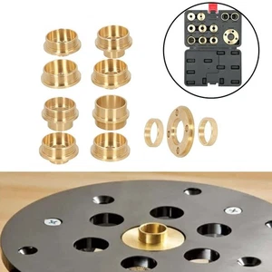 Essential 11PCS Brass Template Guide Bushing Set for Woodworking Enthusiasts - Picture 1 of 12