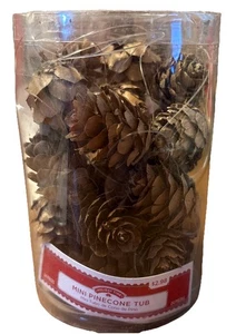 24 Mini Schnee Tannenzapfen hängende Ornamente für Weihnachtsbaumkranz Schale Füller - Bild 1 von 6