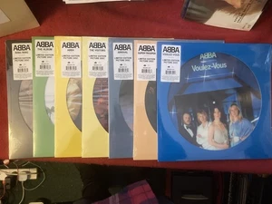 ABBA LP PICTURE DISC SET X 7 MINT SEALED UNPLAYED SUPER TROUPER VOULEZ-VOUS ETC - Picture 1 of 22