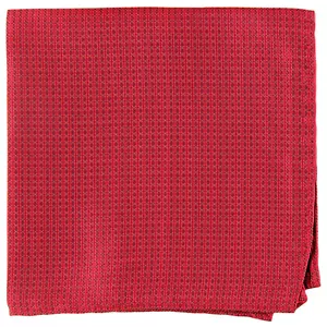 New Men's poly Pocket Square Hankie Handkerchief Red checkers formal wedding - Picture 1 of 2