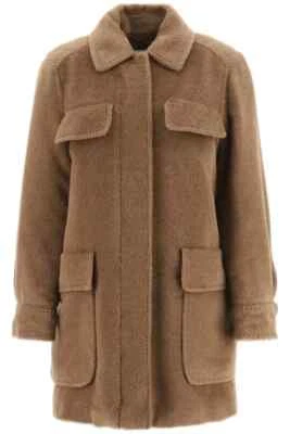 Max Mara - Aral Jacket - Padded Brown Alpaca Teddy Jacket - XS 6UK 38IT  - Image 1 of 4